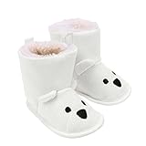 Domybest ファーストシューズ ベビーシューズ スノーブーツ 男の子 女の子 0-1歳 3色 ニット ベアパターン かわいい 暖かく保つ 柔らか 滑り止め 大晦日 誕生日 プレゼント