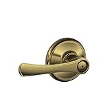 Schlage F40 VLA 609 16-080 10-027 134 N N SL Avila Bed and Bath Lever, Antique Brass Schlage Lock Co