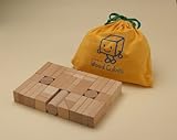 積み木ウッドキュウブひのき40ピース(箱なし袋入り)
