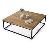 LOWYA （ロウヤ） テーブル ローテーブル パイン材 突板 スチール脚 センターテーブル コーヒーテーブル 正方形 ナチュラル おしゃれ