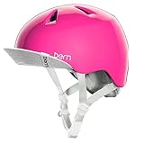 bern バーン 子供用 ヘルメット ストライダー スケートボード スノーボード 自転車 ジャパンフィット NINA GLOSS PINK VISOR付き XS-S(48-51.5cm) GLOSS-