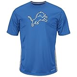 NFL Detroit Lions半袖合成ティー、6 x、ライオンブルー