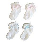 Sunny Step(サニーステップ） ベビーソックス オフ メロウ リボン 2足セット 7-8cm　9-11cm 日本製 17A-150 (9-11cm, オフ×ブルー)