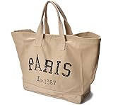 【E6-2】 キャンバス トートバッグ マザーズバッグ 大容量 ■Y-BIG-PARIS■(BEIGE)