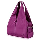 超軽量　マザーズバッグ ママバッグ リュック ナイロンショルダーバッグ アウトドアバッグ ハンドバッグ　おしゃれ多機能 大容量 シンプル 防水　サイズ33*12*51cm【紫】