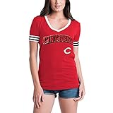 シンシナティレッズレディースS / S Vネックベビージャージー M レッド