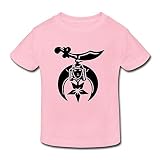 星 ２～６歳子供 半袖 男女兼用 刃物 星 月 宗教 オリジナル ティー Tシャツ Pink 5-6 Toddler