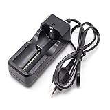 ELLEN TOOL Universal Single Slot Lithium Battery Charger 4.2V/500mA charging, Fit for 26650,18650,14
