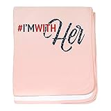 CafePress – ヒラリー・クリントン – 私は彼女と – スーパーソフトベビー毛布、新生児おくるみ ピンク 18549917206832E