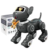 【Ptomoto】ロボット犬おもちゃ 子供用 リモコン犬 8-12 歳 ペットロボット 電動犬 英語指示 知育玩具 誕生日プレゼント インタラクティブ機能 コンパニオンギフト スタントドッグ 男の子 女の子 ロボットおもちゃ I1