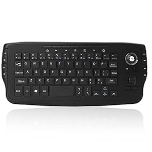 Skyeen 2.4GHz ワイヤレス キーボード トラックボール マウス USBレシーバー付き Android TV/PC/ノートPC用