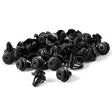 50個オートカーフェンダー黒いプラスチックリベットファスナー21ミリメートルX 18ミリメートルのx 9ミリメートル