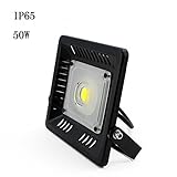 1819 超薄型 LED投光器 50W 500W相当 110V IP65防水 広角タイプ 防塵加工 看板灯 作業灯 集魚灯 駐車場灯 懐中電灯 防災用品 屋内屋外使用 (昼白色：6000-6500K)