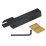 KKmoon 10個 MGMN300 超硬インサート+ MGEHR2020-3 ホルダー+レンチ 旋盤CNC用 旋削工具 収納ボックス付き