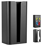 Wowfill マグネットティッシュケース ペーパーホルダー 長方形 片手で切れる キッチン 浴室 お風呂 洗面台 (黑)