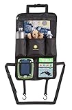 Large Backseat Car Organizer for Kids - Does Not Sag, Hooks Under Seat by Growing Sunshine