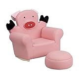 Offex OF-HR-32-GG Kids Pig Rocker Chair and Footrest [並行輸入品]