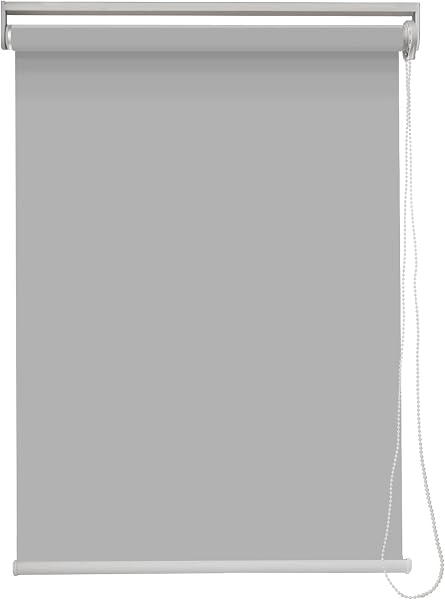 グラムスタイル ロールスクリーン 日本製 1級遮光 遮熱 断熱 オーダーメイド サイズ指定無料 幅180cm 丈180cm パールグレー - 1