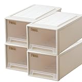 Fits フィッツケース 衣装ケース まとめ買い4個セット クローゼット用 M-30 カプチーノ