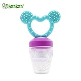 Haakaa Silicone Fresh Food Feeder and Teether PVC BPA Free (Blue) [並行輸入品]