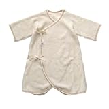 日本製　パイル地　オーガニックコットン コンビ肌着 新生児用