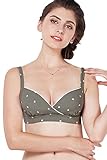 スウィートマミー (Sweet Mommy) 【日本製】 モールドプリント授乳ブラジャー マタニティウェア M ヨットグレー