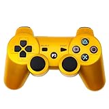 YWRB プレーステーション3ジョイスティックについては、プレイステーション3については、デュアルショックControle用ワイヤレスBluetoothコントローラのPS3ゲームパッド、 (Color : Gold)