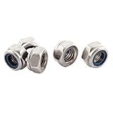 六角ナット，SODIAL(R) M10x1.5ミリメートル 304ステンレス鋼ナイロンインサート六角ロックナット5個