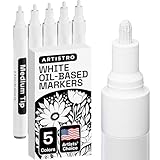 ARTISTRO オイルペイントペン ミディアムホワイト 5本パック