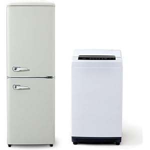 【新生活2点セット買い】アイリスオーヤマ 洗濯機 6kg + 冷蔵庫 142L オフホワイト