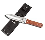 Hori-Hori Japanese Style Garden Knife - High Grade Full Tang Stainless Steel Blade - Elegant Rose Wo