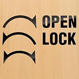 開ける 閉める 矢印ステッカー 右回転 左回転 OPEN LOCK CLOSE シール 宅配BOX 宅配ボックス 鍵 車 鍵穴 ドア 扉 ドアノブ カッティングステッカー 転写シート (30mm ブラック)