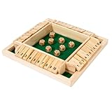 ジャックポット ゲーム シャットザボックス 4人 ボードゲーム 数字 サイコロ ゲーム (4面 グリーン,２～４人用) (03#)