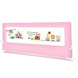 YNN ベッドフェンスベッドレールベビードロップバリアーラージベッドバッフルベッドラビングベビーキッズユニバーサル高さ78cm 150/180/200cm (色 : Pink, サイズ さいず : 1