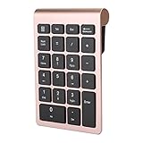 RF304 22キーテンキーUSB ワイヤレスミニキーボードレシーバー付きアイアングレー家庭用 (ローズゴールド)