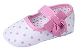 (ビグッド)Bigood 可愛い リボン 子供靴 軽量タイプ ベビーシューズ 女の子 フォーマルシューズ 赤ちゃん靴 水玉 柔らか トレーニング ルームシューズ 13cm ピンク