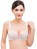 (ラボーグ) La vogue レディース 授乳ブラジャー マタニティウェア 婦人 妊婦用 ワイヤ入り インナー下着 簡単に授乳タイプ フラワー柄 (75B, 2ピンク)