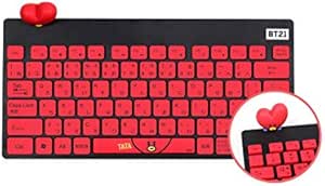Amazon Co Jp ラインフレンズ Bts 防弾少年団 Bt21 Wireless Silent Keyboard ワイヤレス キーボード フィギュア付 Rkb Bt21 Tt ホビー