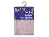 Junior Joy Cot Cotton Cellular Blanket, Pink by Junior Joy [並行輸入品]
