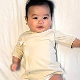 敏感な乳児の肌にやさしい　新生児用短肌着　至福のオーガニックコットン