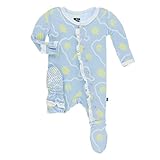 KicKee Pants Baby Boys ' Essentials Print Footie カラー: ブルー
