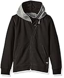 GUESS Little Boys' Long Sleeve Hooded Sweatshirt with Zip Noir/Jet Black a 5 [並行輸入品]