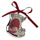 Juliana Silverplated Baby's First Christmas Bootee Ornament by Widdop Bingham
