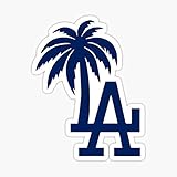 ロサンゼルス ヤシの木 - ホワイトステッカー - 防水ステッカー デカール 車 ノートパソコン Windowsなど