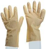 Ansell Technicians 88-390 Latex/Neoprene Glove, Chemical Resistant, Pinked Cuff, 12 Length, 13 mils 