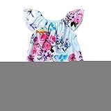 MIOIM ベビー 連体服 ロンパース 花柄 子供服 半袖 Tシャツ プリント カバーオール 女の子 ボディスーツ