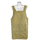 エプロン 前掛け H型 ショート丈 丸洗いOK レディース女性 婦人用 ガーデニング（ベージュ）