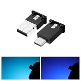 GIMUYA Type-C Type-A USB LEDライト 車内用 8色 メモリー機能 自動点灯 調光機能 アンビエントライト RGB USB給電 イルミネーション タイプc ミニライト 小型 軽量 車アクセサリー 簡単取付 2個入り