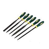 uxcell　やすりセット　ニードルファイルツール　スクエア　フラット　ラウンド　トライアングル　6 in 1　5mm x 180mm