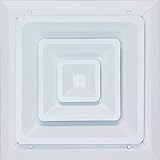 Speedi-Grille SG-1212 FCR 12-Inch by 12-Inch White Ceiling Register with Fixed Cone Diffuser [並行輸入品]